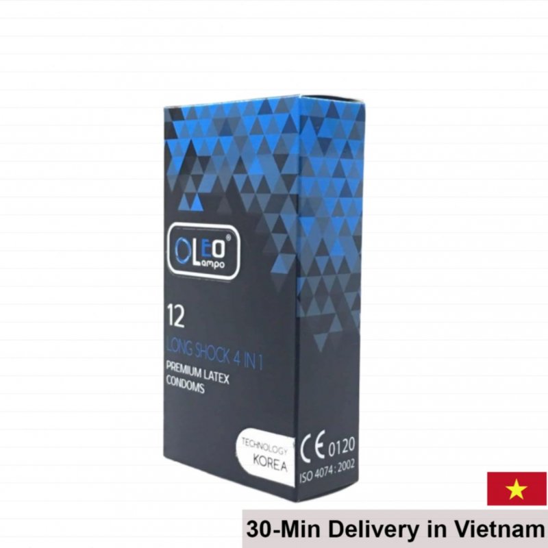 Oleo 4in1 Time-Extension Thin Ribbed Condom 