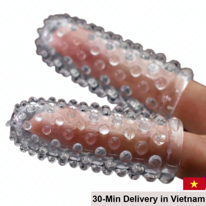 Mizzzee Devil’s Finger Textured Finger Condom Reusable Couples Toy 