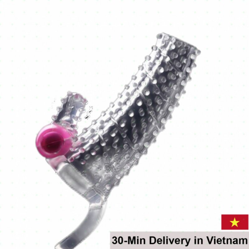 Mizzzee WLF Ribbed Vibrating Open Tip Condom 