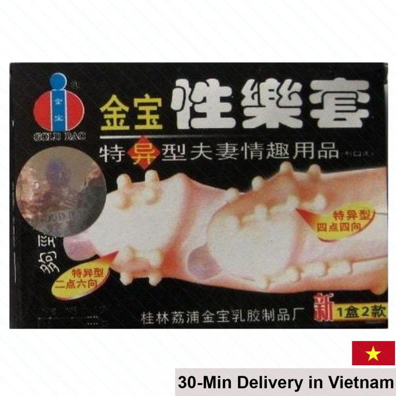 Gold Large Nodule Condom Intense Sensation Soft 