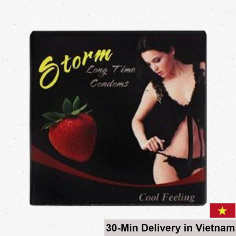 Storm Strawberry 7-Bump Texture Stimulating Condom 