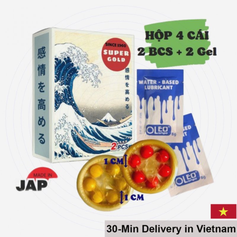 Maxman Super Gold 7 Nodule Strawberry Scented Condom Durable 