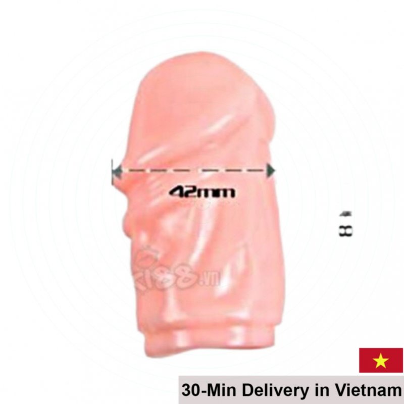 Hong Kong Imported Silicone TPE Ribbed Penis Sleeve 7.2cm 