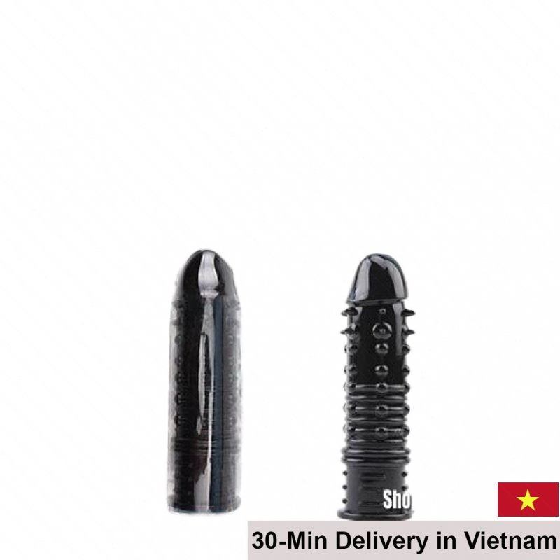 Chisa Premium Super Spiked Penis Sleeve Clear Black 