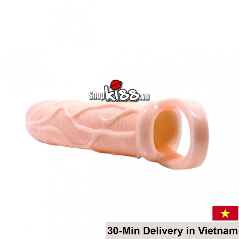 G-Spot Vibrating Strap-On Sleeve Soft Silicone for Men 