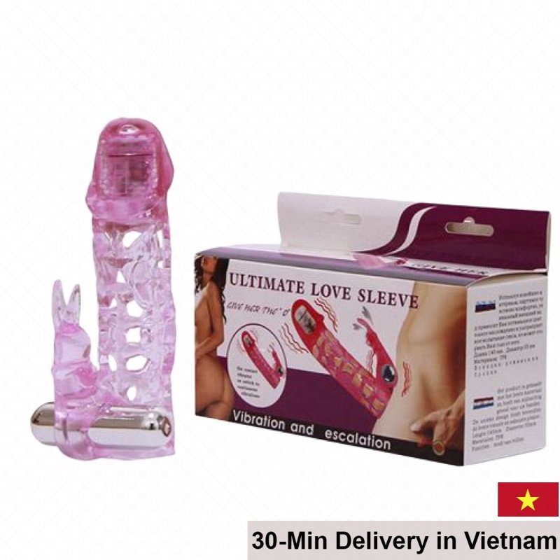 Ultimate Love Sleeve Dual Ended Vibrating Rabbit Cock Extension Toy 