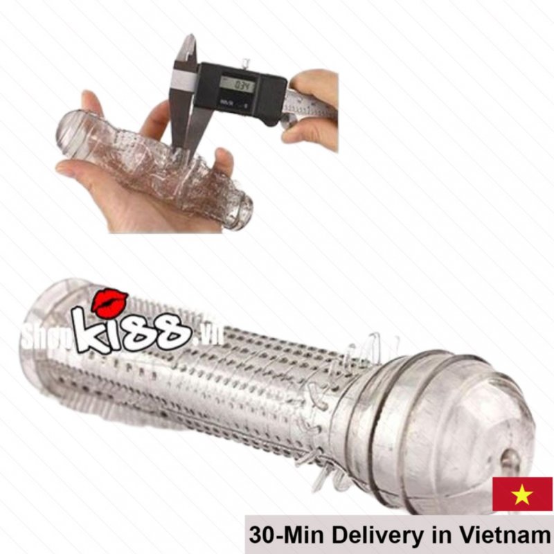 Ultra Thin Spiked Penis Sleeve Soft Silicone Enhancer 