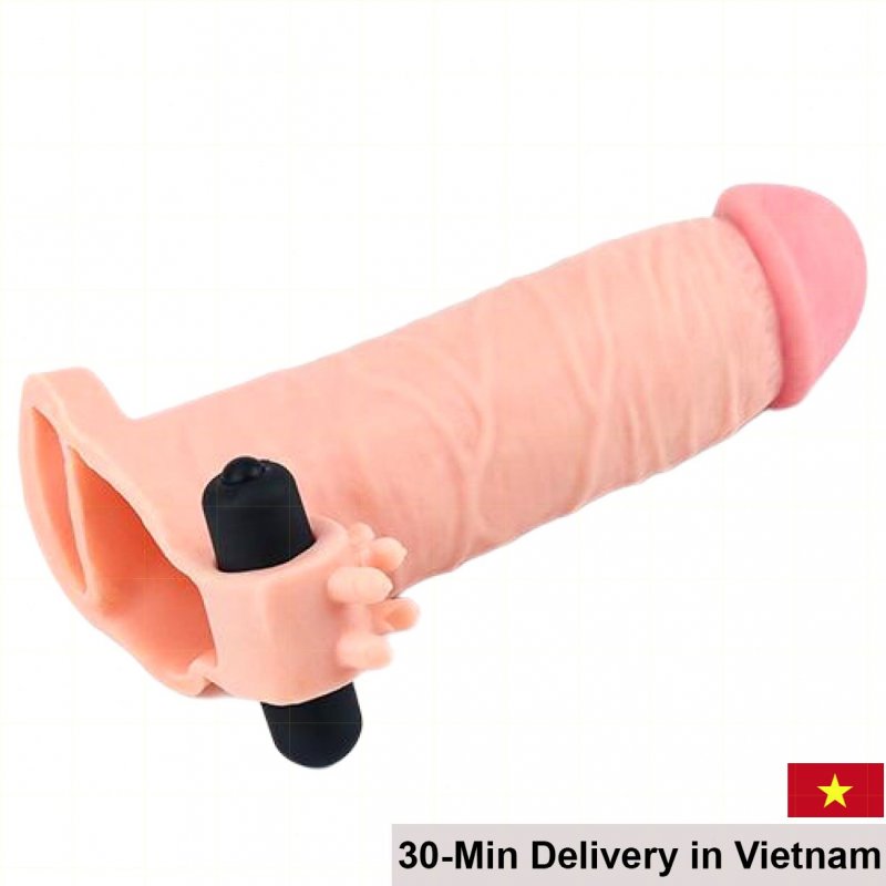 Lovetoy Large Vibrating Soft Strap-On Penis Sleeve 