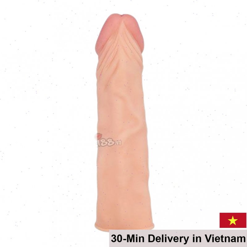 Lovetoy 3cm Soft Ribbed Penis Sleeve USA Import Extend Size 