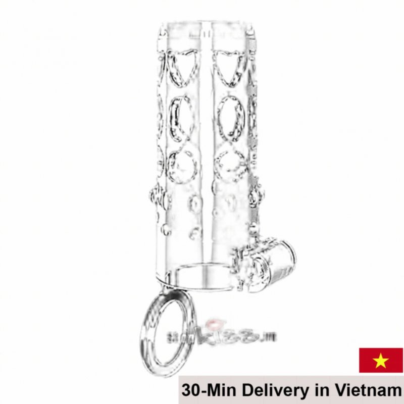 Get Lock Strap-On Vibrating Silicone Cock Enhancer 