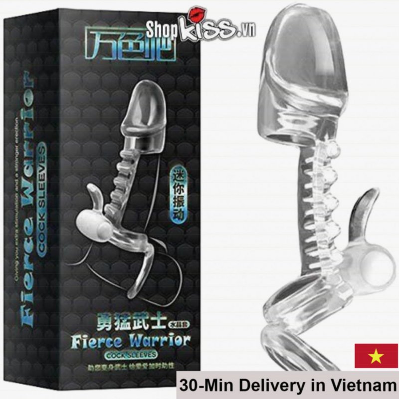 Fishbone Strap-On Vibrating Tongue Licking Male Enhancer 