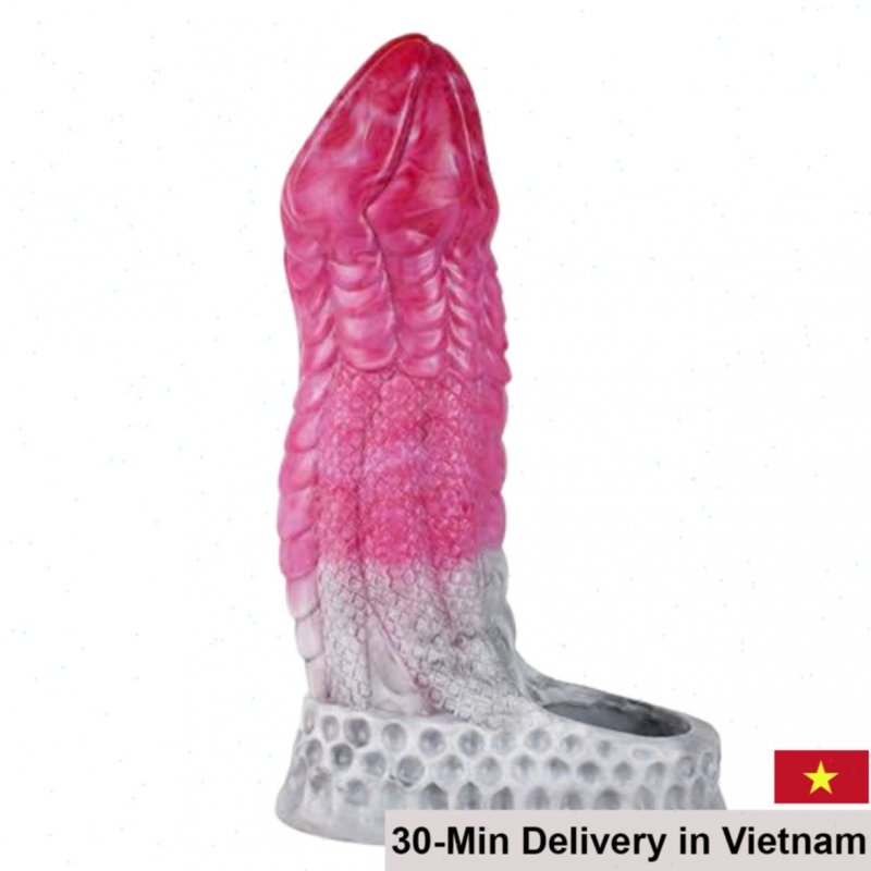 Beast Scale Penis Sleeve With Ball Ring Enhancer Male Toy 