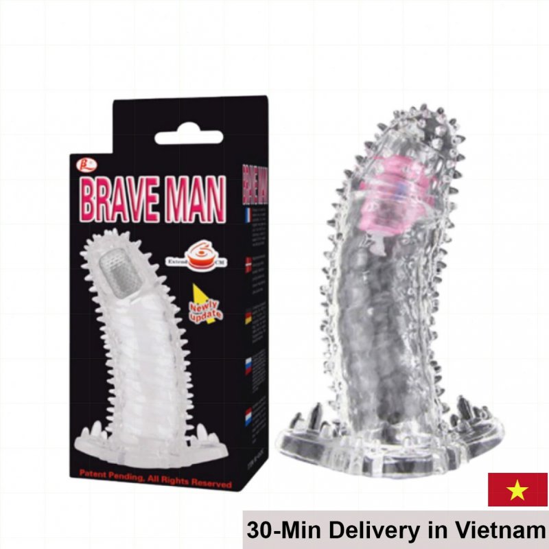 Baile Braveman Vibrating Extension Condom for Male Confidence 