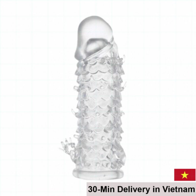 Baile Fish Scale Textured Penis Enhancer Condom 