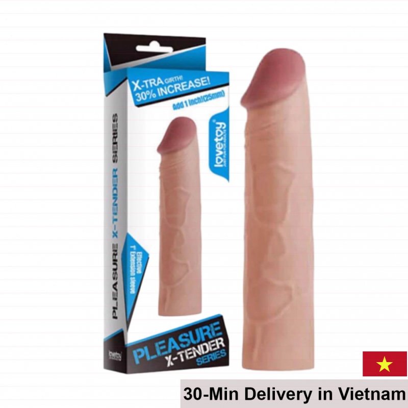 Lovetoy Pleasure X-Tender 25mm Penis Extension Sleeve 