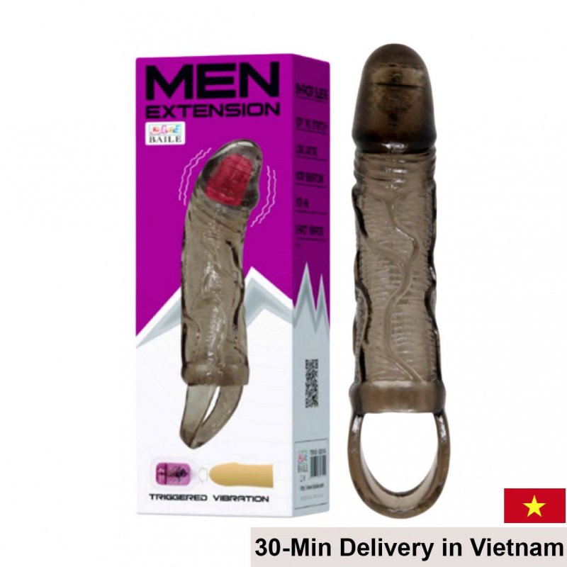 Baile Men Extension Vibrating Condom – Boost Size & Performance 