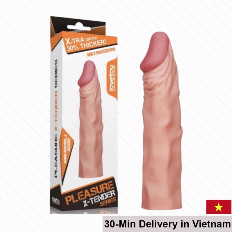 Lovetoy 5cm Extension Silicone Ring with Ribbed Texture 