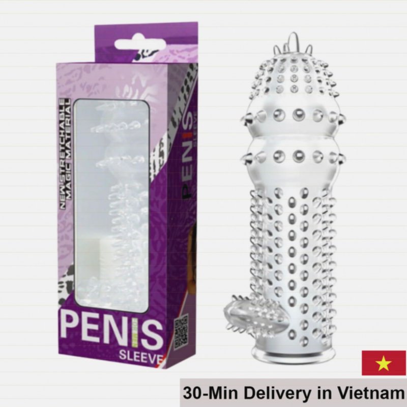 Baile Crystal Sleeve Textured Silicone Penis Extension 