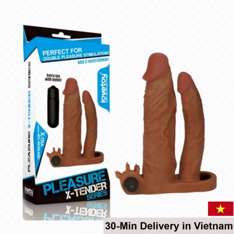 Lovetoy Dual-ended Vibrating Condom Sleeve Extension 