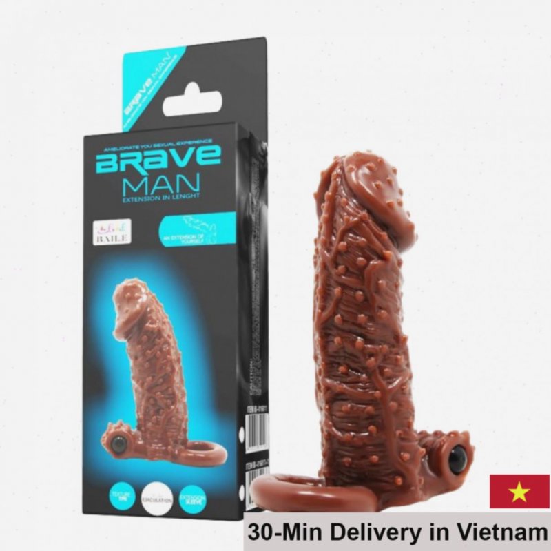 Baile Braveman Brown Vibrating Penis Sleeve 