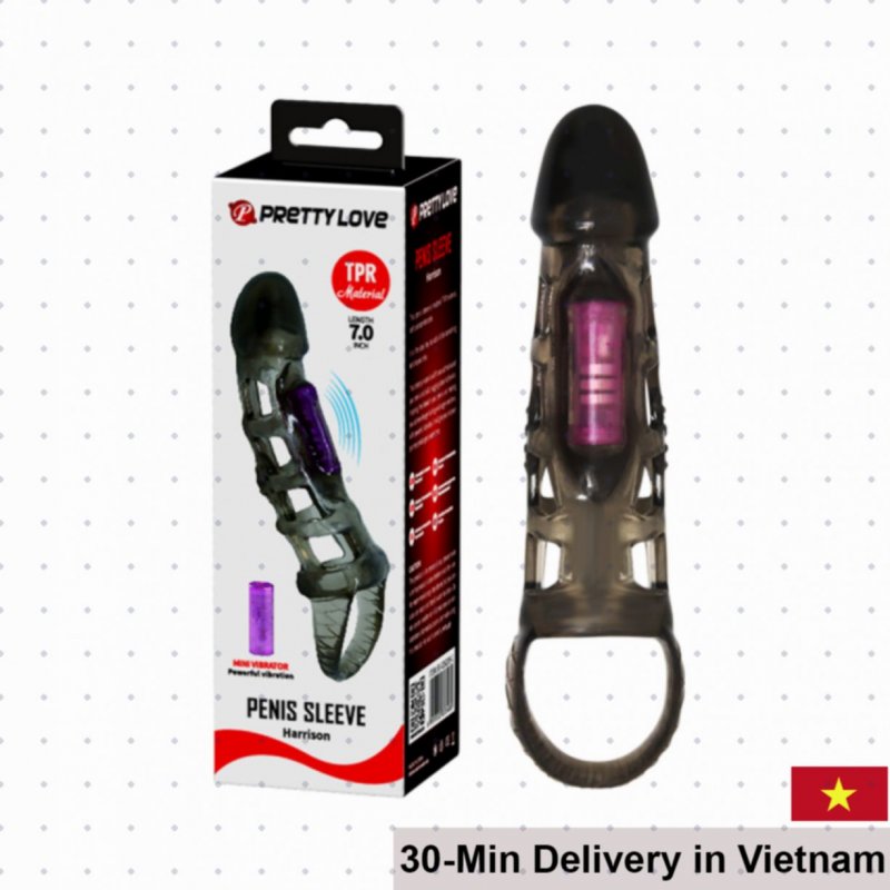 Pretty Love Harrison 7 Inch Vibrating Penis Sleeve Heat Transfer 