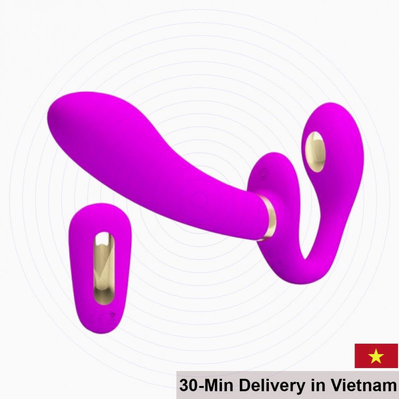 Pretty Love Thunderbird Dual-Ended Vibrating Electric Shock Dildo 