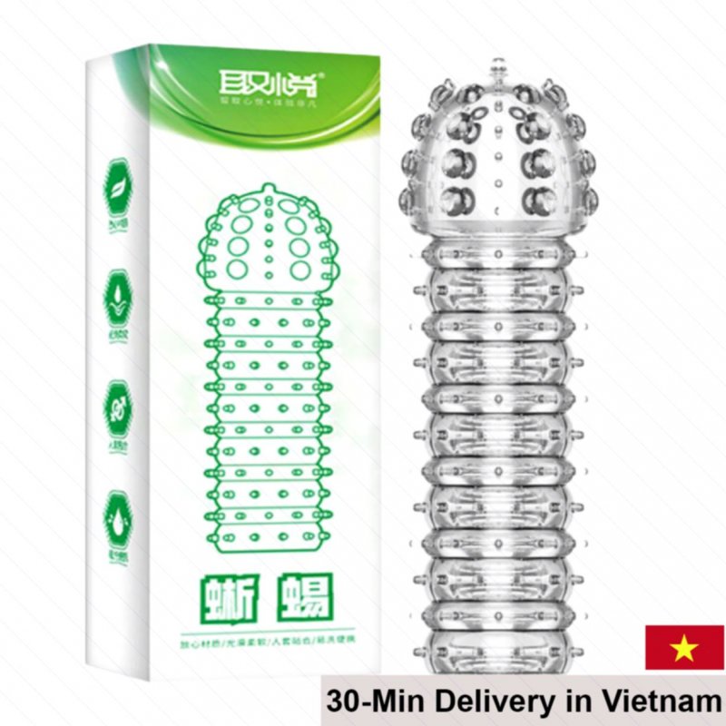 Aichao Green Lizard Silicone Size Enhancing Condom 