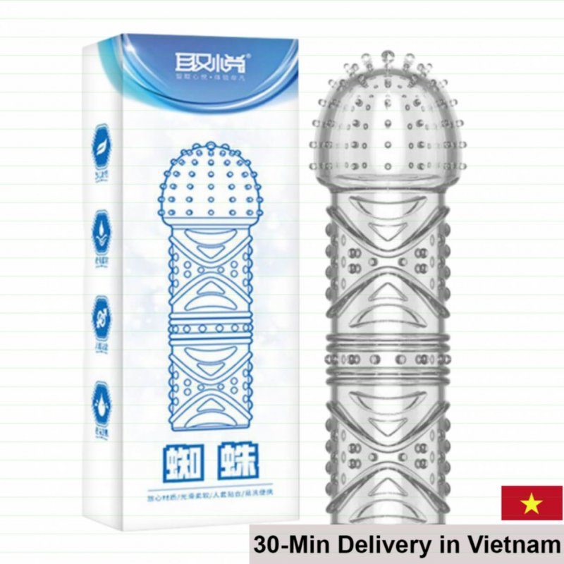 Aichao Blue Spider Web Delay Enlarging Condoms for Men 