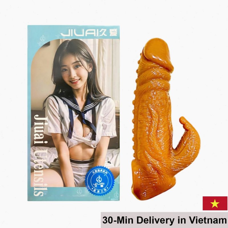 Jiuai Real Touch Feeling Penis Sleeve Increase Size Male Enhancer 