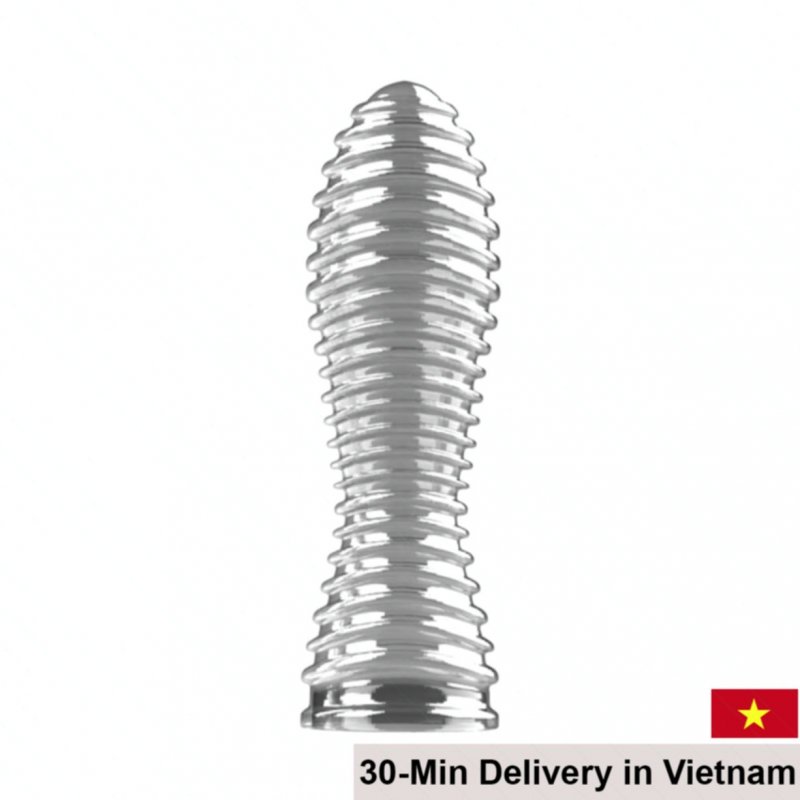 Jiuai Ribbed Dildo Condom Boost Size Stimulate Sensation 