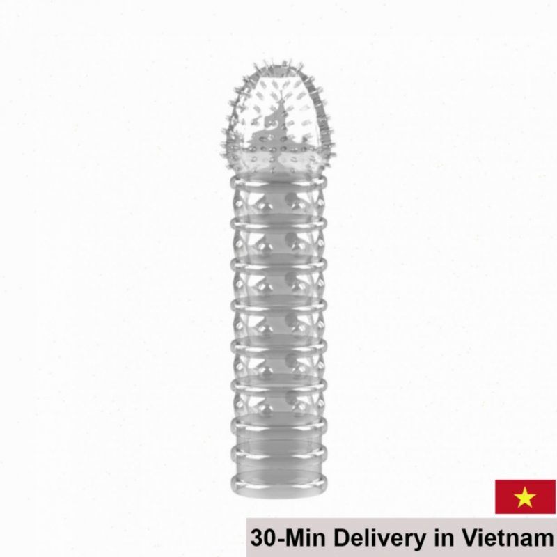 Jiuai Ribbed Enhancer Condom for Male Size & Pleasure 