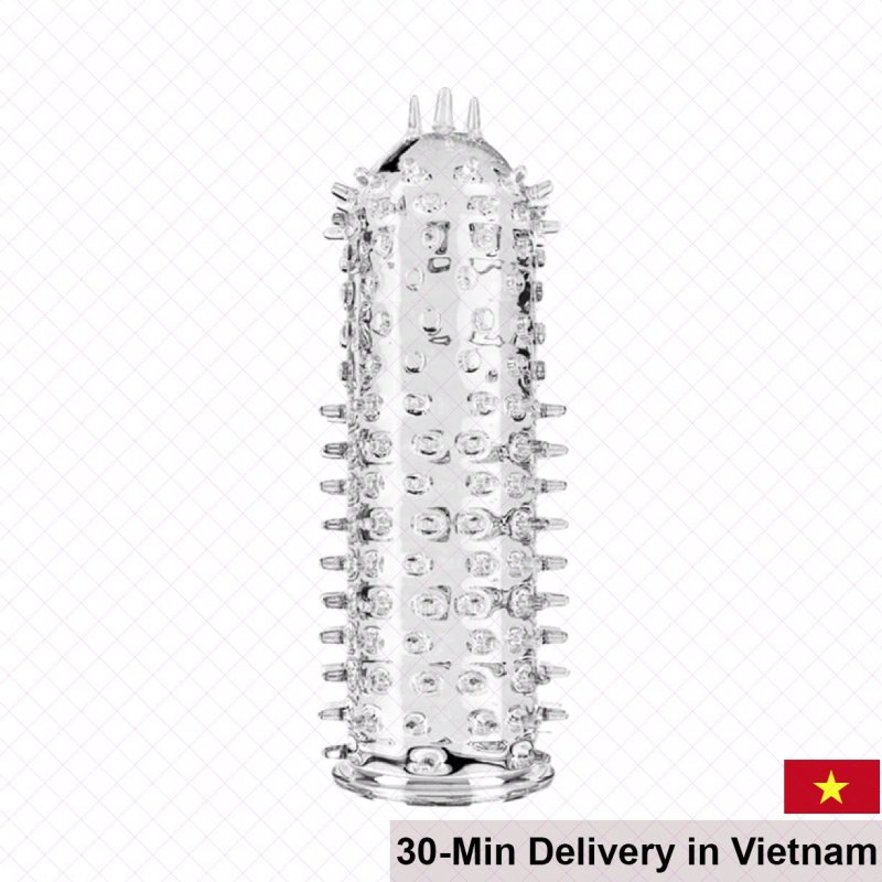 Jiuai Textured Penis Extender Condom for Intense Pleasure 