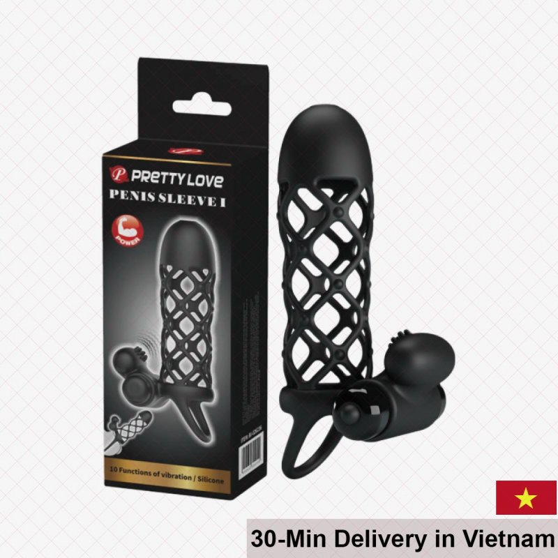 Pretty Love Penis Sleeve Vibrating Condom Enhancer 