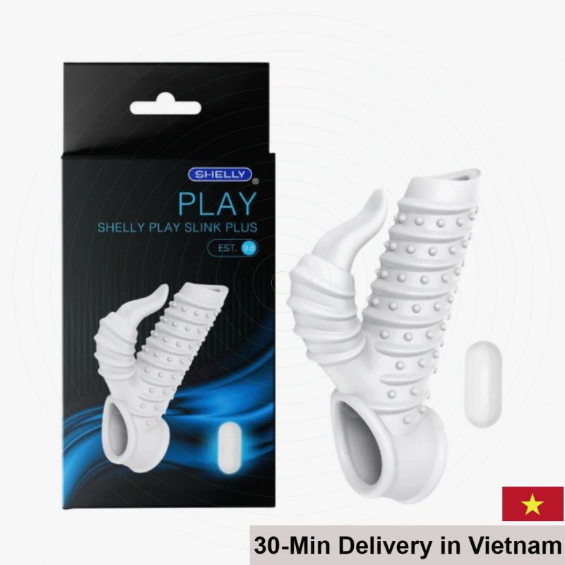 Shelly Play Slink Plus Open-End Vibrating Condom Sleeve 