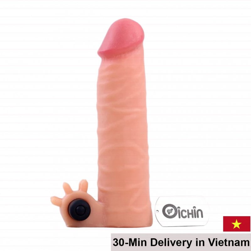 Lovetoy Nature Extender 1.5” Silicone Vibrating Penis Enhancer 