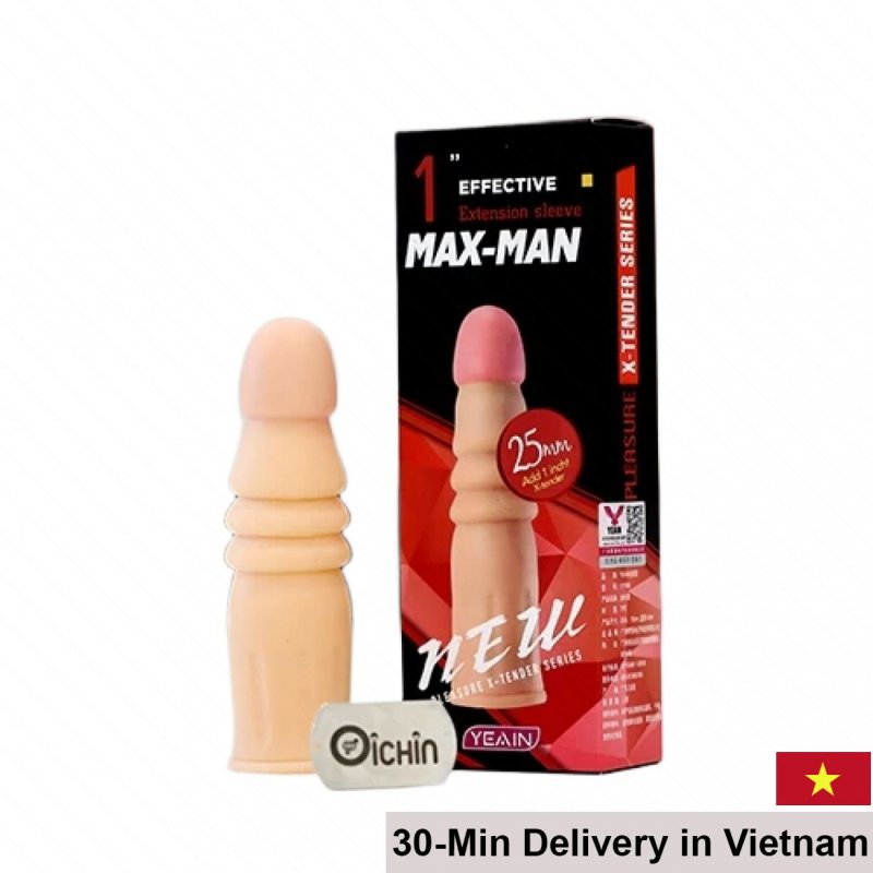 Max Man Silicone Condom Extension Soft Enhancing 30% Size Boost 