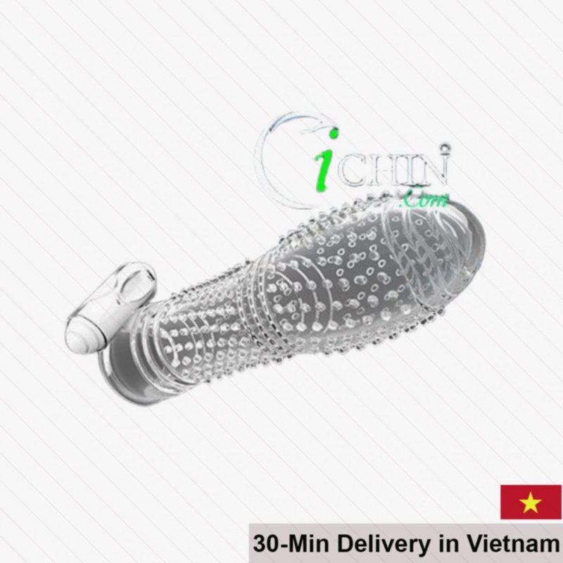 Vibrating Crystal Ribbed Condom Soft Comfortable Latex 