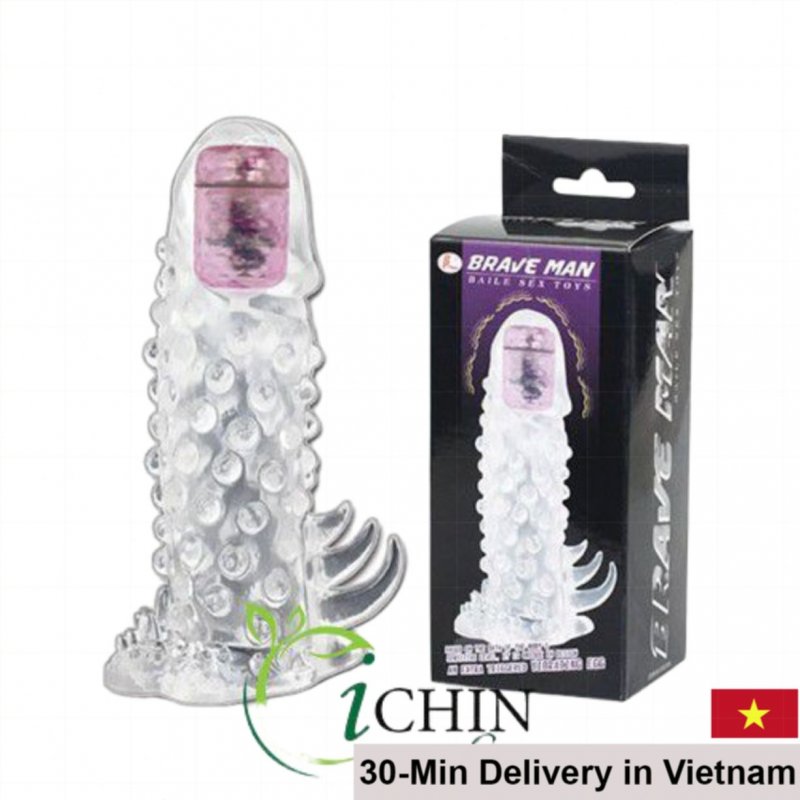 Brave Man Condom Vibrating G-Spot Stimulator Pleasure 