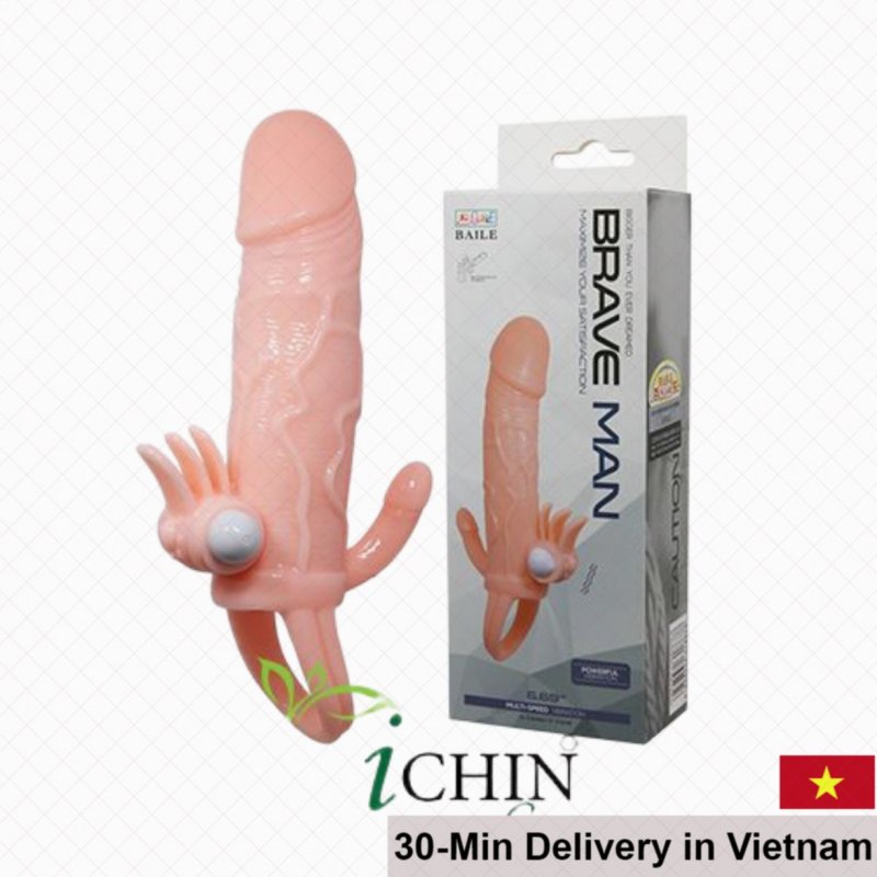 Braveman Ringer Condom with Vibrating Dual Stimulation 