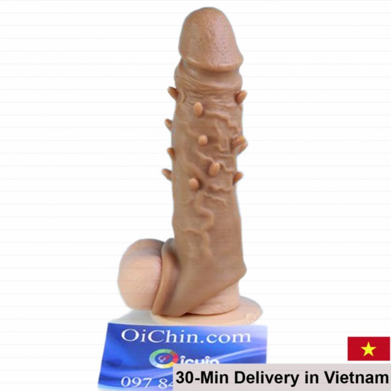 Textured Soft Silicone G-Spot Condom Secure Strap 