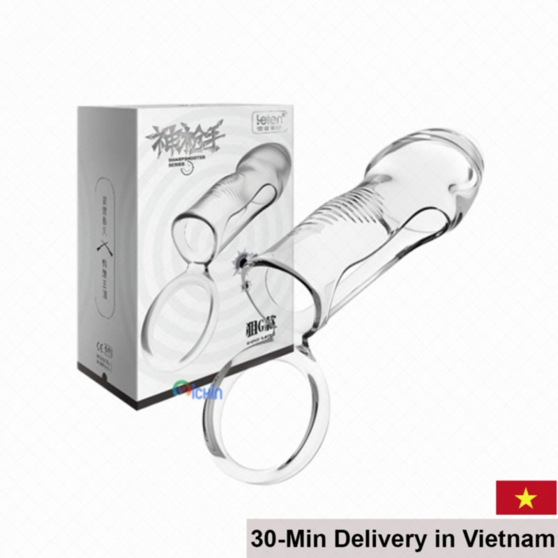 Leten SHARPSHOOTER Transparent Soft Strap-on Condom 