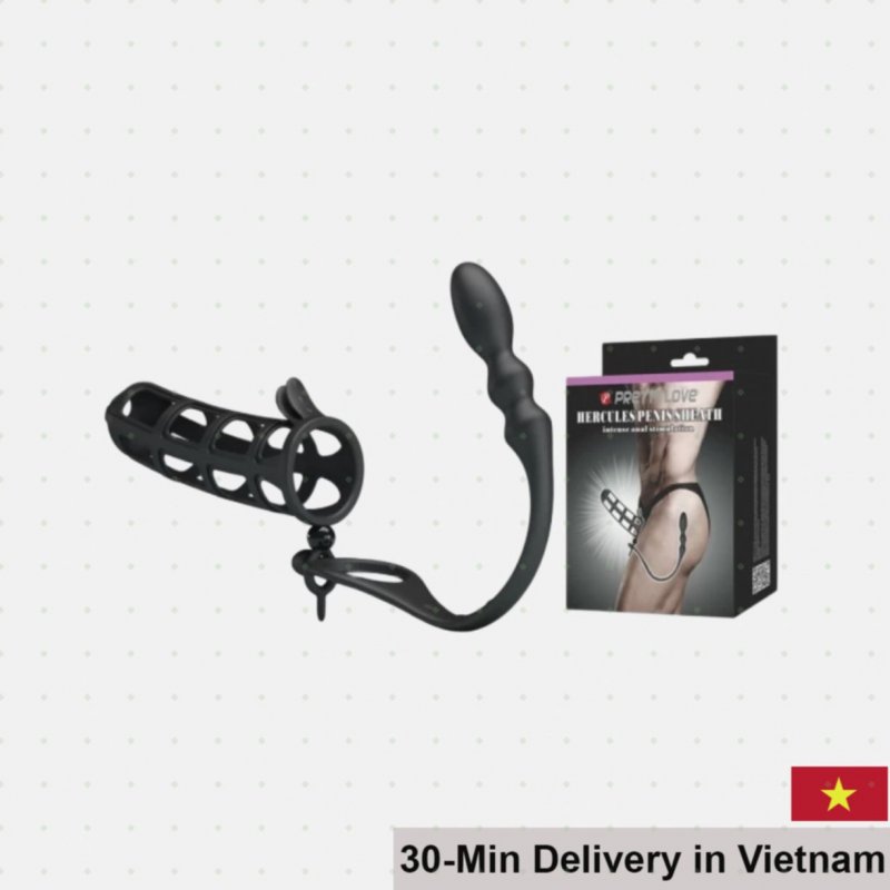 Pretty Love Hercules Mesh Strap-On Anal Silicone Toy 