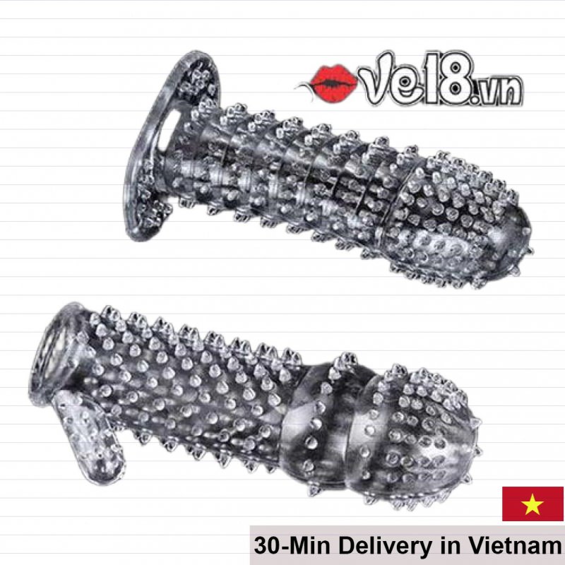 Translucent Ribbed and Nipple Studded Ultra-Thin Condom DC14G 