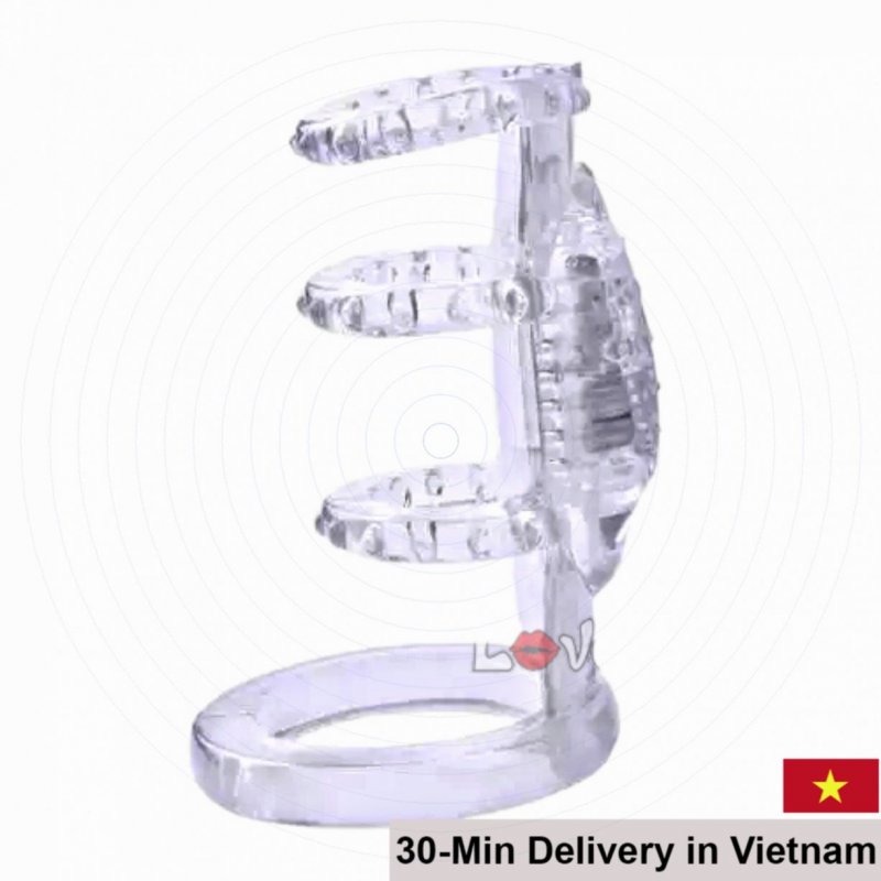 Chisa Triple Penis Ring Vibrating Male Pleasure Enhancer 