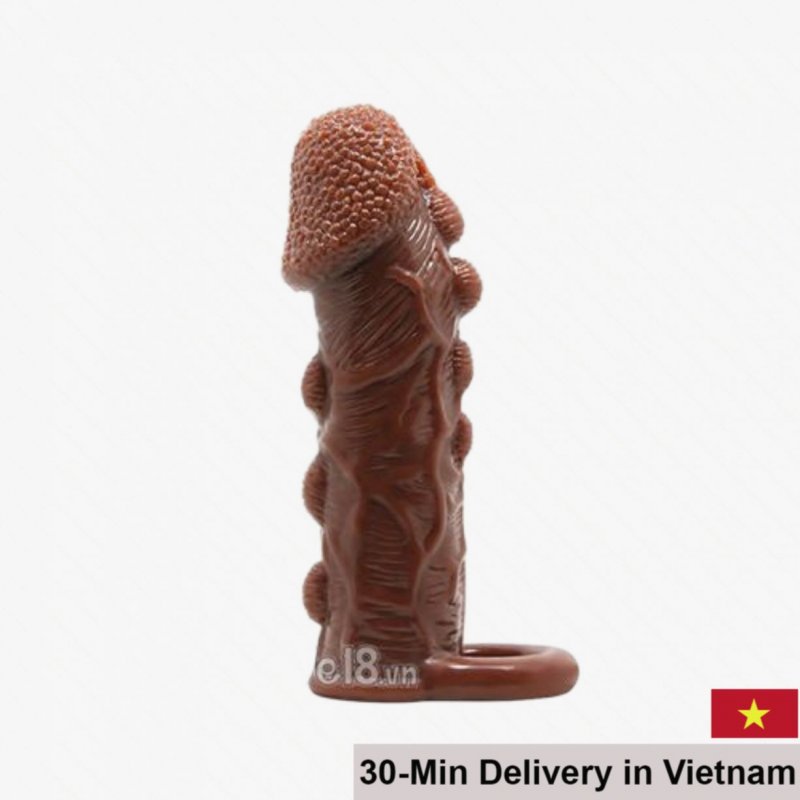 Brave Man Brown G-Spot Textured Penis Extender 