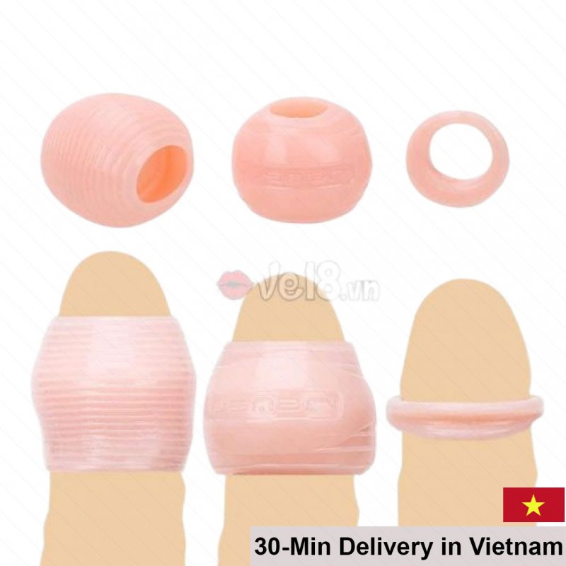 Fore Skin Penis Extender Sleeve Large Head TPE Material 