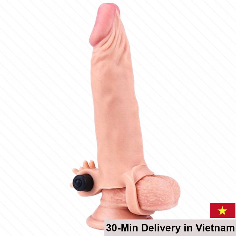 Lovetoy Premium Ribbed Vibrating Penis Sleeve Male Enhancement 