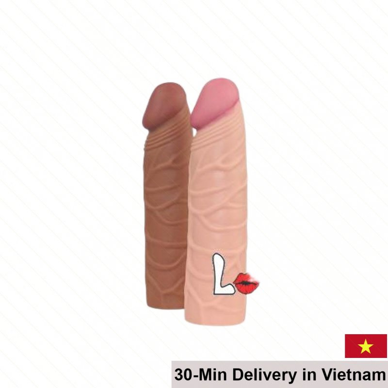 Lovetoy BD16C 4cm Ribbed Vibrating Penis Sleeve Super Realistic 