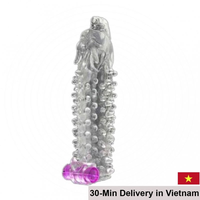 Dragon Head Super Spike Vibrating Penis Sleeve Silicone TPE 