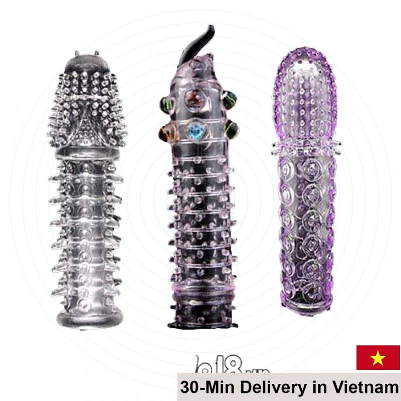 Runbo Super Bi Spike 3-Style Textured Penis Sleeve 